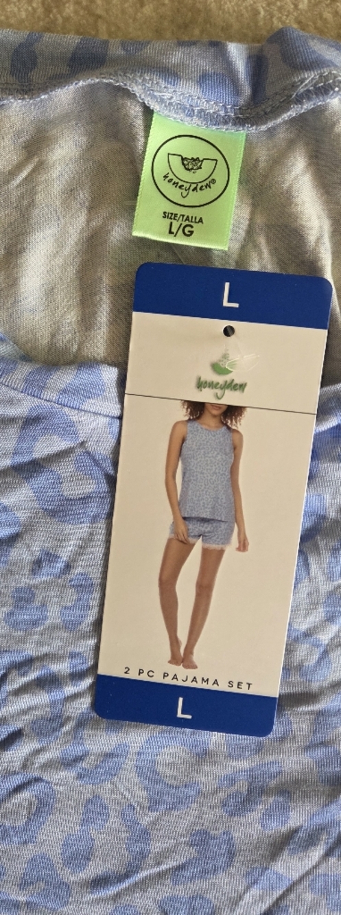 NEW WITH TAGS - Honeydew Intimates Light Blue Leopard Print Summer Pajama Set